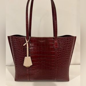 Tory Burch Perry Embossed triple-compartment Tote